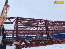 Изготовление металлоконструкций производственно-складского здания в Московской области идет высокими темпами