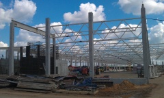 Строительство металлоконструкций нового гипермаркета во Владимирской области